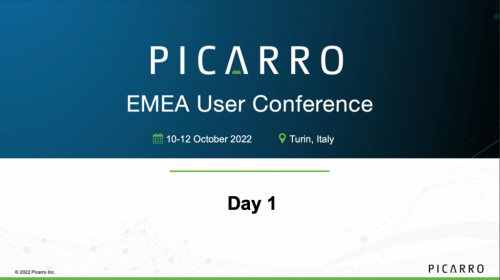 2022 Fall EMEA Picarro Community Conference Presentations